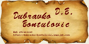 Dubravko Bontulović vizit kartica